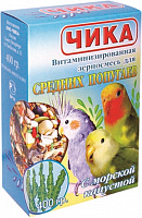 Чика Корм для средних попугаев с морской капустой, 400 гр
